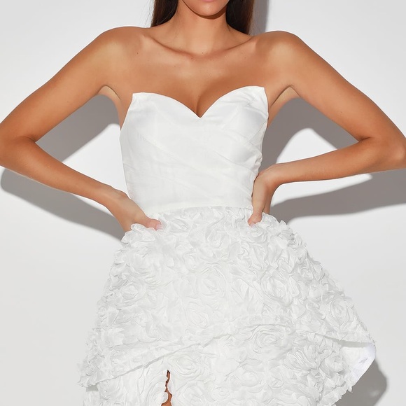 NEW White Strapless Maxi Wedding Dress - Picture 2 of 4